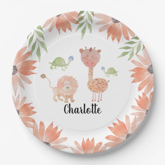 ベビーキリン水カラーハンド絵を描 ペーパープレート (正面)