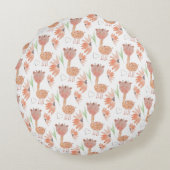 ベビーキリン水彩手絵を描モノグラムの ラウンドクッション (裏面)