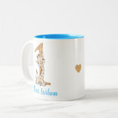 ベビーキリン第1誕生日2トーンコーヒー ツートーンマグカップ (正面左)