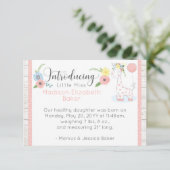 ベビーキリン素朴フローラベビー誕生発表 案内状 (スタンド正面)