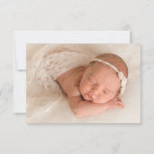 ベビーキリン素朴フローラベビー誕生発表 案内状 (裏面)