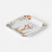 ベビーキリン花ガールズバースデーパーティー ペーパープレート (傾斜あり)