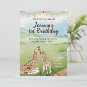 ベビーキリン誕生日招待状 招待状 (スタンド正面)