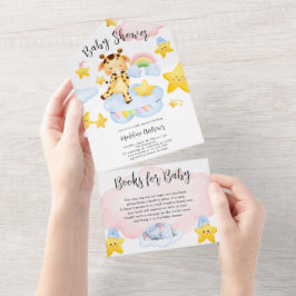 ベビーキリン赤ちゃんシャワーすべて1つの招待状 オールインワン招待状