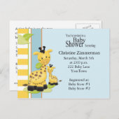 ベビーキリン赤ちゃんシャワー招待状はがき インビテーションポストカード (正面/裏面)