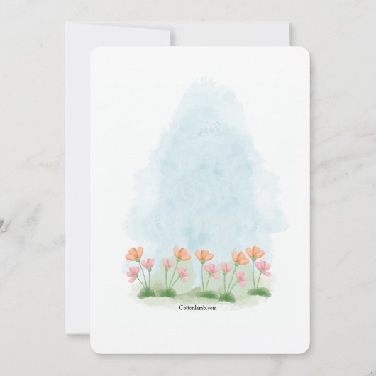 ベビーキリン赤ちゃんシャワー招待状 招待状 (裏面)