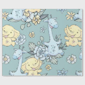 ベビーキリン&エレファント ラッピングペーパー (フラット)