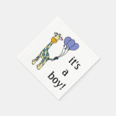 ベビーキリン – 男の子 – ベビーシャワーナプキンス スタンダードカクテルナプキン (角)