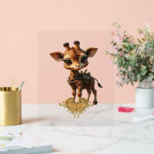 ベビーキリンinスチームパンク漫画スタイルクラシックT- アクリルサイン (ウェディング)