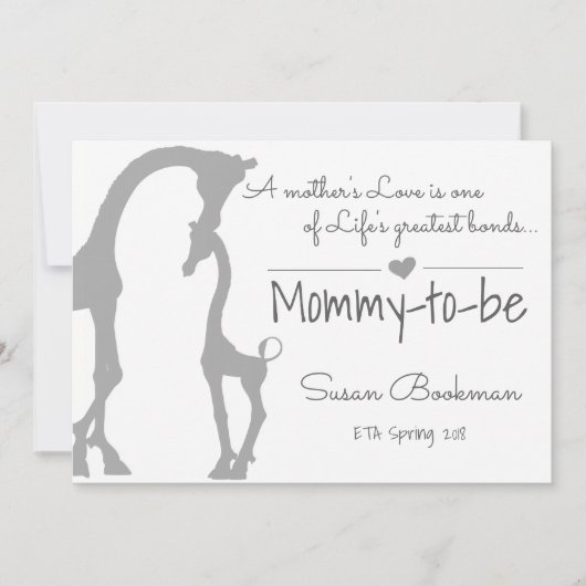 ベビーキリンmommy妊娠の発表 案内状 (正面)