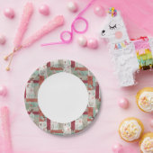 ベビーキルトパターン2 ペーパープレート (パーティー)