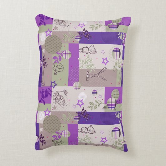 ベビーキルトパターン アクセントクッション (裏面(縦))