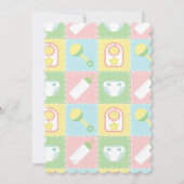 ベビーキルトベイビーシャワー招待状 招待状 (裏面)