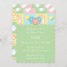 ベビーキルトベイビーシャワー招待状