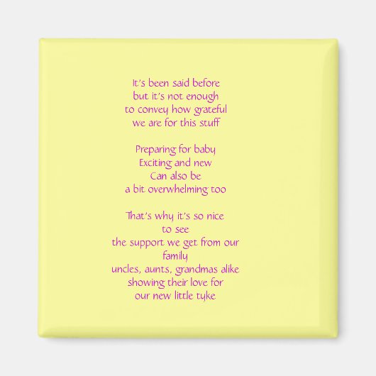 ベビーギフトありがとう マグネット (正面)