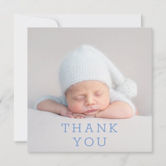 ベビーギフトサンキューベビー生まれたばかりのシャワー サンキューカード (正面)