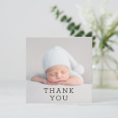 ベビーギフトサンキューベビー生まれたばかりのシャワー サンキューカード (スタンド正面)
