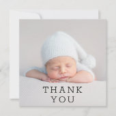 ベビーギフトサンキューベビー生まれたばかりのシャワー サンキューカード (正面)