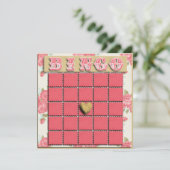 ベビーギフトビンゴ赤ちゃんシャワーゲームカード 招待状 (スタンド正面)