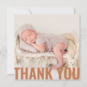ベビーギフトモダンサンキューベ生まれたばかりのビーシャワー サンキューカード (正面)