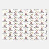 ベビーギフトラップ、また3つ子のための、ラップ紙 ラッピングペーパーシート (正面2)