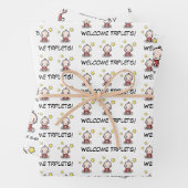 ベビーギフトラップ、また3つ子のための、ラップ紙 ラッピングペーパーシート (インサイチュ)