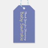 ベビーギフトラベル – 紫 ギフトタグ (正面)