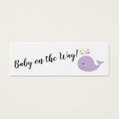 ベビーギフトレジストリ付き/紫色の鯨類配布資料カード (正面)