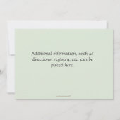 ベビーギフト グリーン 招待状 (裏面)