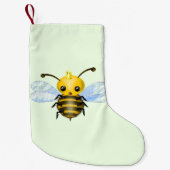 ベビークイーンビークリスマスストッキングあなたの色/文字 スモールクリスマスストッキング (正面)