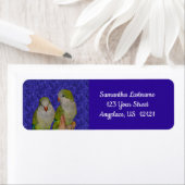 ベビークェーカーパロットペア動物アドレス ラベル (インサイチュ)