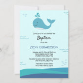 ベビークジラアンダーザシーバプテスマ招待状 招待状 (正面)