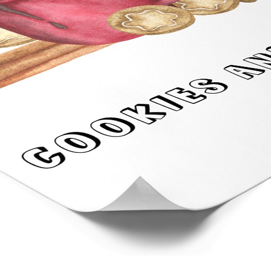 ベビークッキーとココアの外は寒い ポスター (角)