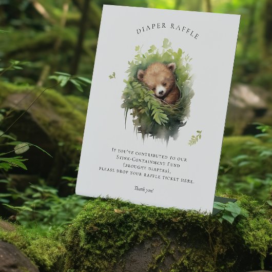 ベビークマおむつラッフルサイン赤ちゃんシャワー 台座サイン