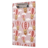 ベビークマのピンクのホットエアバルーンのクリップボード クリップボード (左)