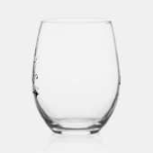 ベビークマの部族書パーソナライズされた ステムなしワイングラス (左)