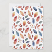 ベビークマウッドランド動物のベビーシャワー 招待状 (裏面)