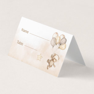 ベビークマ赤ちゃんシャワーテーブルカード