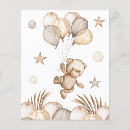 ベビークマ赤ちゃんシャワー推測ベビーフードカード (裏面)