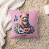 ベビークマ（花） クッション (ブランケット)