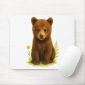ベビークマCub in the Wilflowers マウスパッド (マウス)
