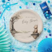 ベビークラシックベアーフォレスト |赤ちゃんシャワー ペーパープレート (パーティー)