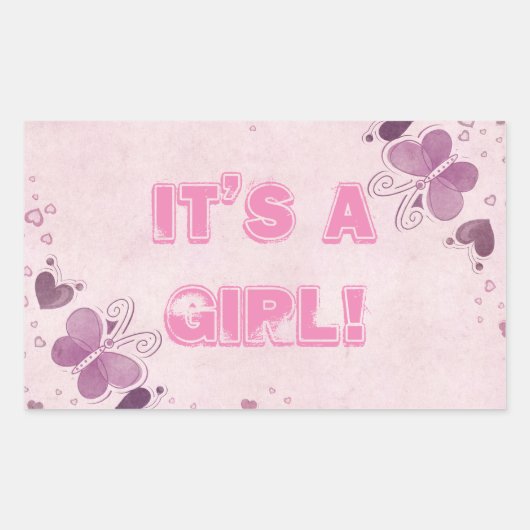 ベビークラシックラウンドステッカー 長方形シール (正面)