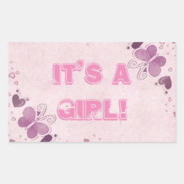 ベビークラシックラウンドステッカー 長方形シール