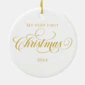 ベビークラシック写真クリスマスオーナメント セラミックオーナメント (裏面)