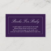 ベビークラシック向けミニマリスト紫の本 エンクロージャーカード (正面)