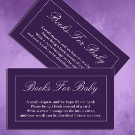 ベビークラシック向けミニマリスト紫の本 エンクロージャーカード