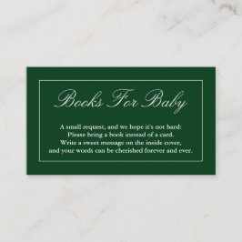 ベビークラシック向けミニマリスト緑の本 エンクロージャーカード