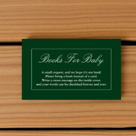 ベビークラシック向けミニマリスト緑の本 エンクロージャーカード