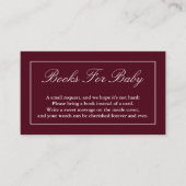 ベビークラシック向けミニマルなブルゴーニュの本 エンクロージャーカード (正面)